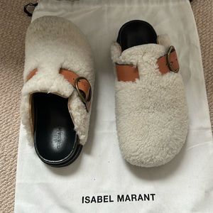 Isabel Marant Genuine Sherling Slides